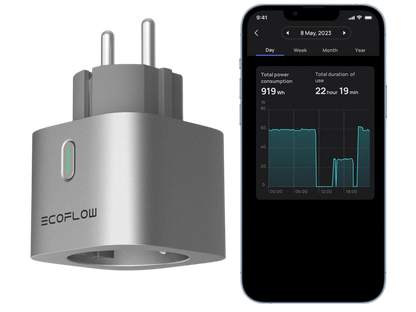 EcoFlow Smartplug, smarte Steckdose für effizientes Energiemanagement und Echtzeitüberwachung.
