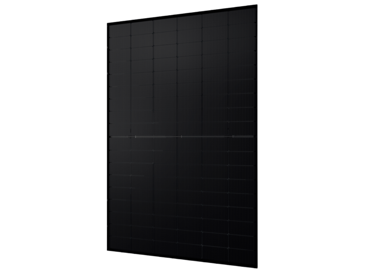 Hochleistungs‑Solarmodul Jolywood 445 Wp mit monokristallinen Zellen und schwarzem Rahmen